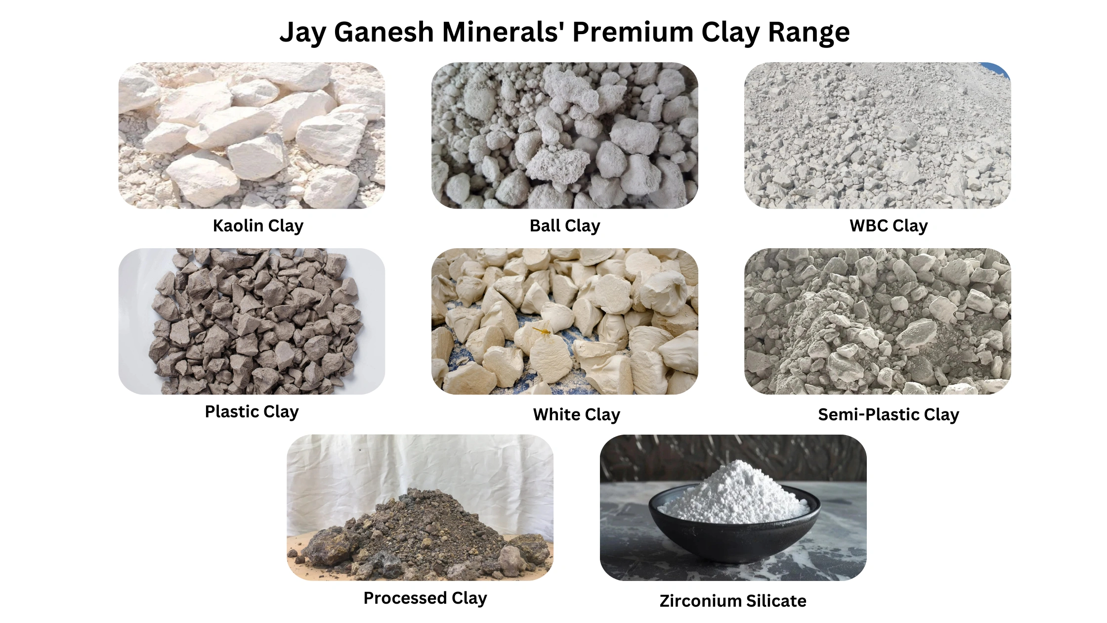 Jay Ganesh Minerals - Premium Clay Range