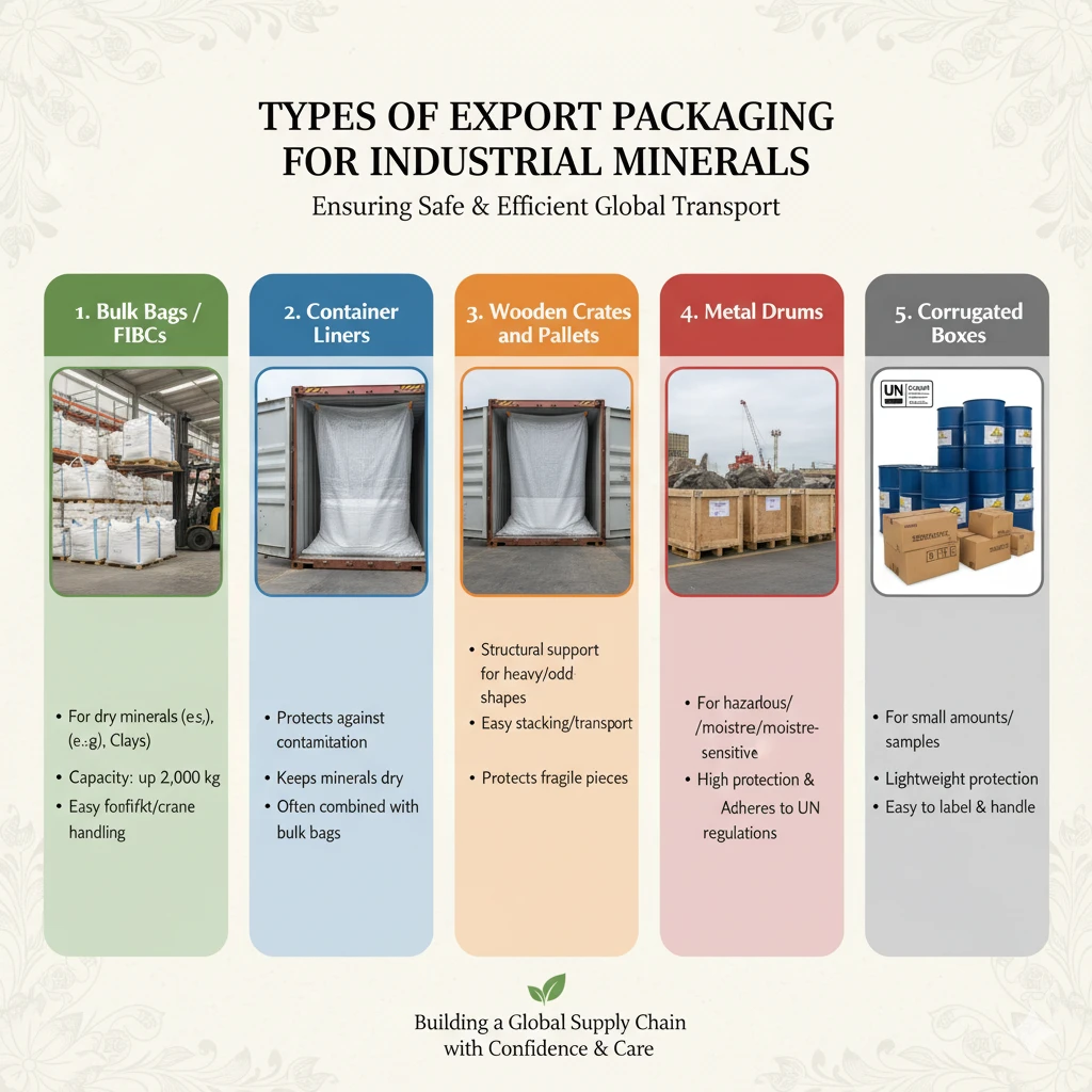 Types of Export Packaging for Industrial Minerals