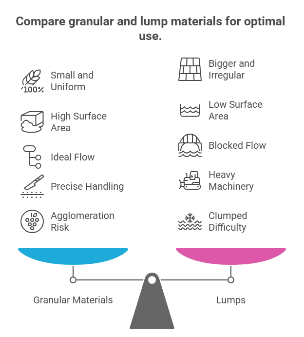 Key Differences Between Granular and Lumps