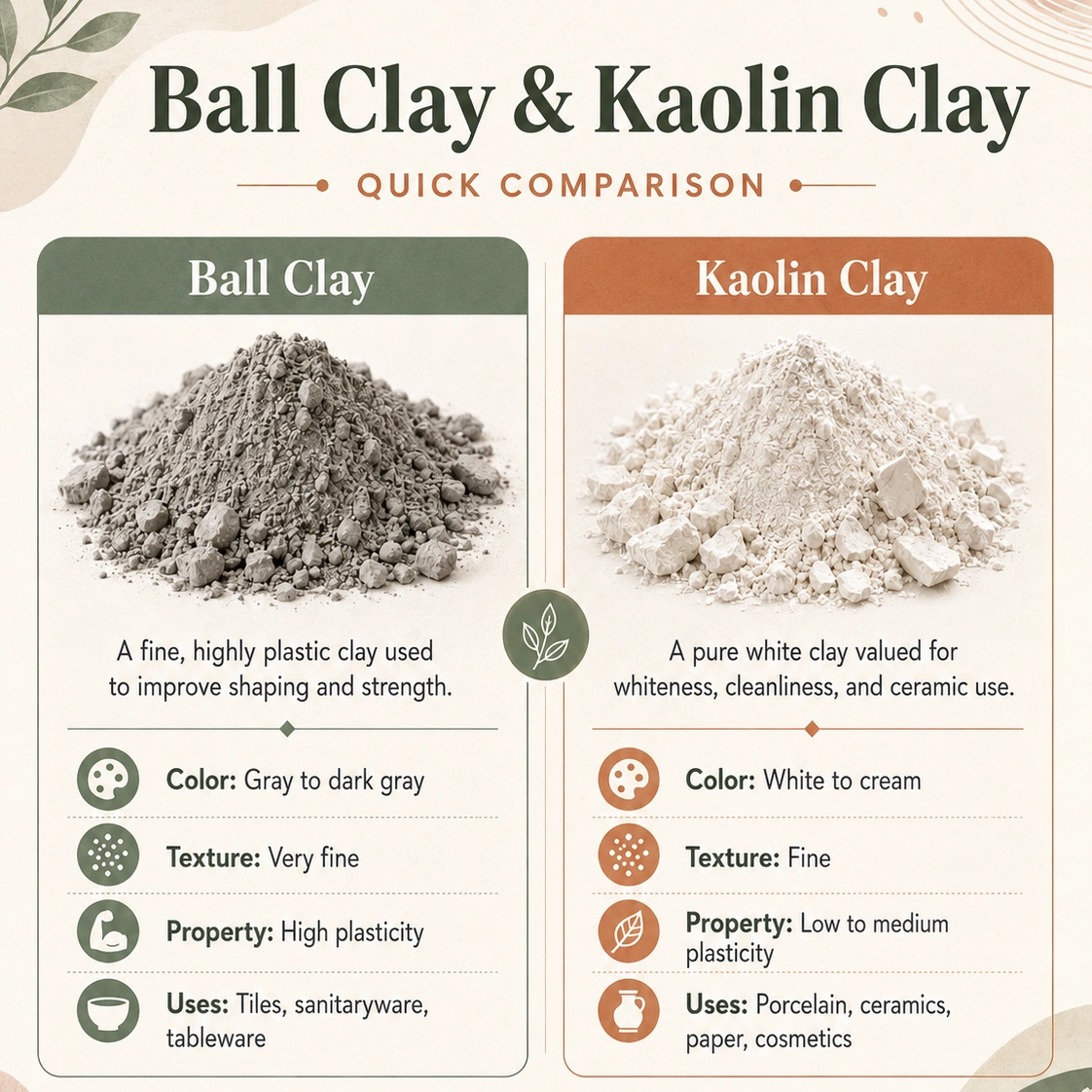 What is Ball Clay & Kaolin Clay?