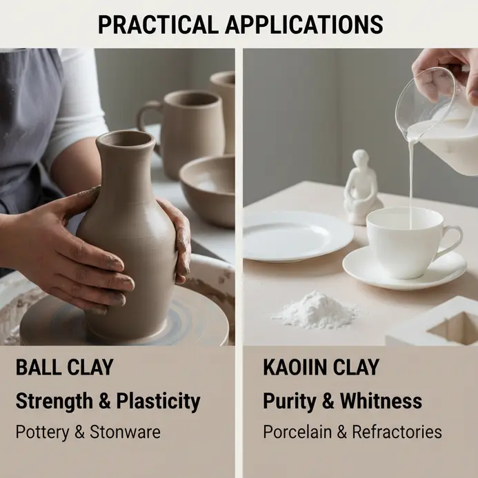 Ball Clay vs Kaolin Clay: Key Differences, Benefits, Uses